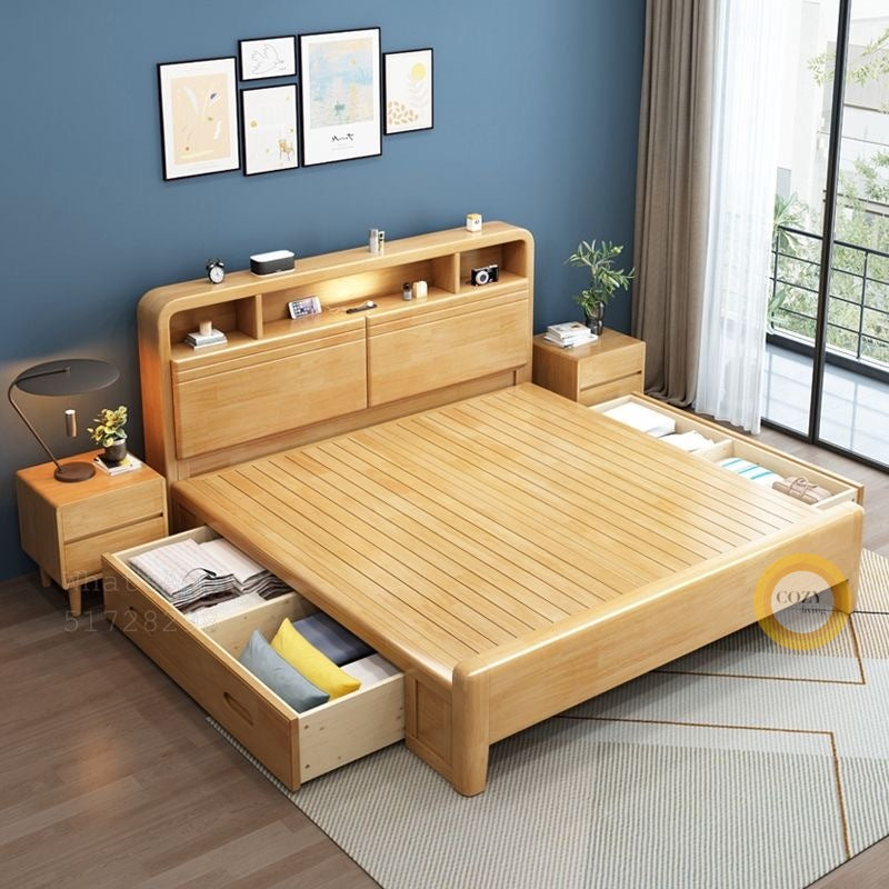B116 solid wood bed 