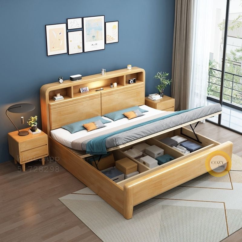 B116 solid wood bed 