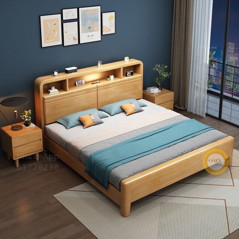 B116 solid wood bed 