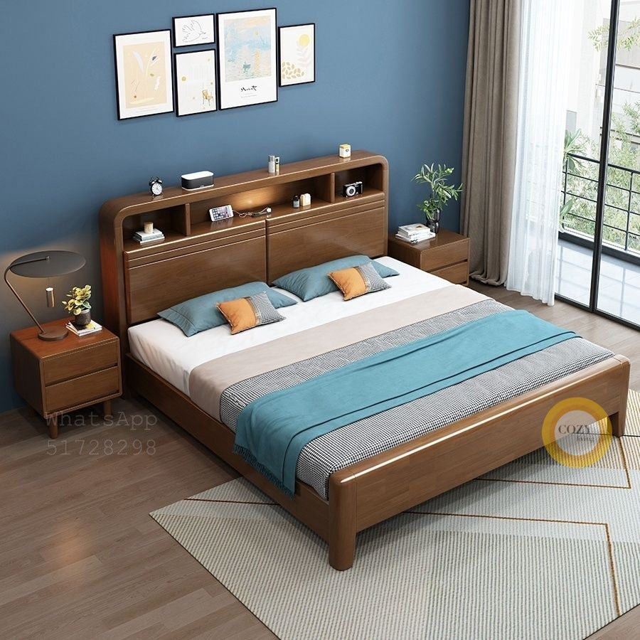 B116 solid wood bed 