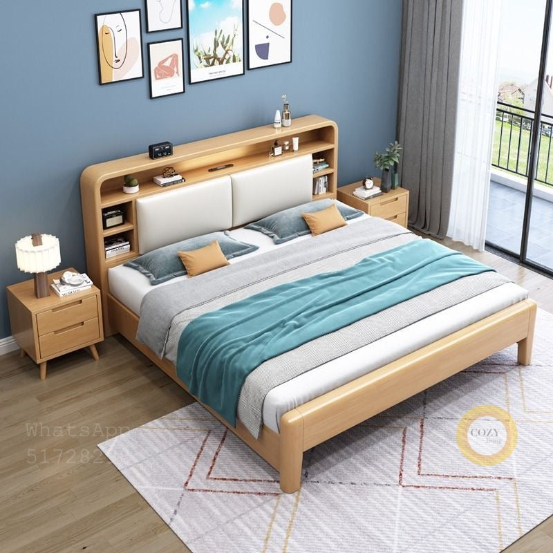 8117 solid wood bed 