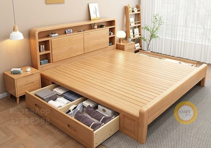 8117 solid wood bed 