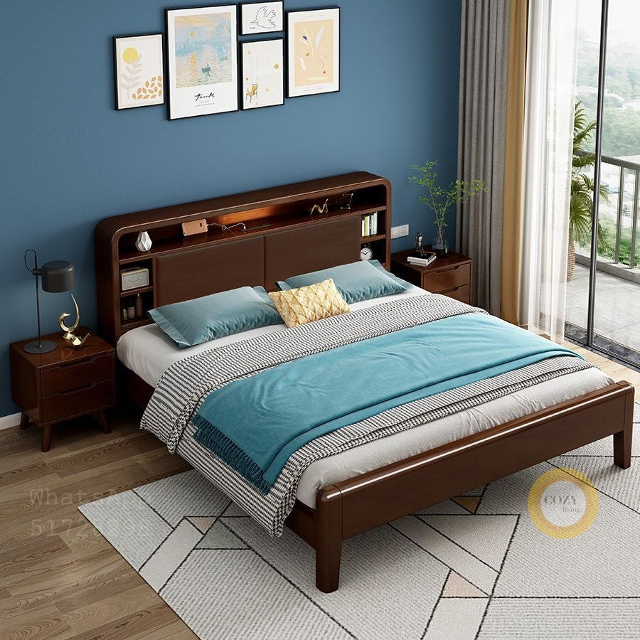 8117 solid wood bed 