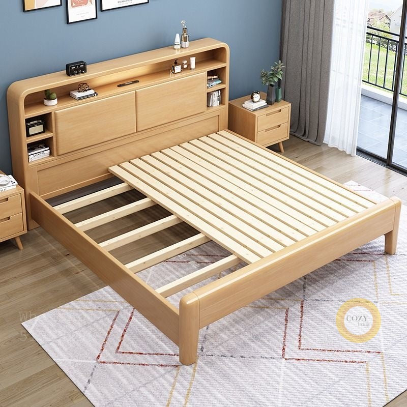 8117 solid wood bed 