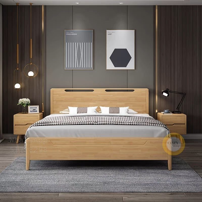 N003 solid wood bed 