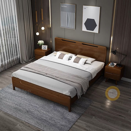 N003 solid wood bed 