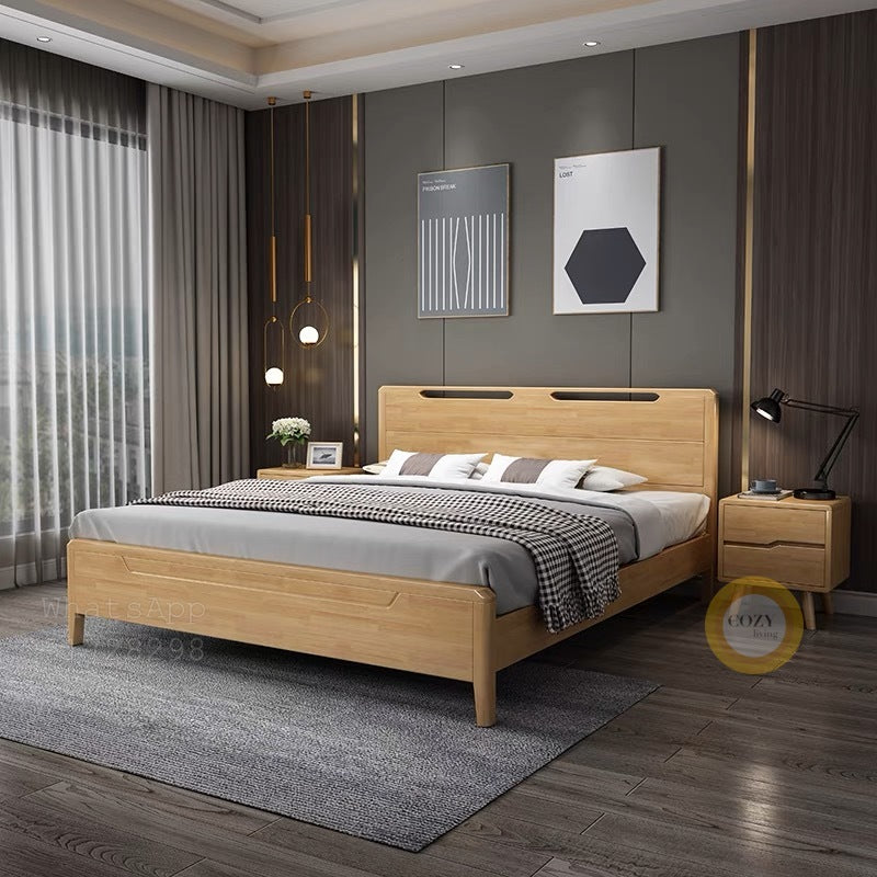 N003 solid wood bed 