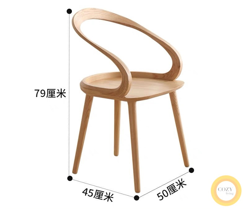 Ribbon solid wood chair 