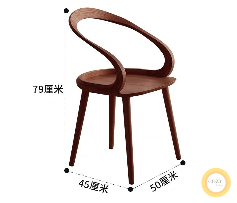Ribbon solid wood chair 
