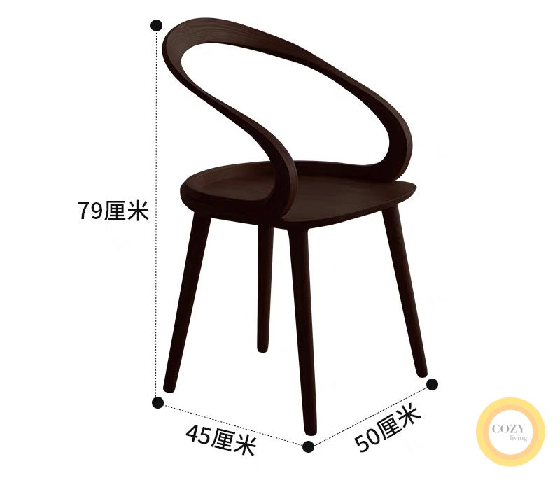 Ribbon solid wood chair 