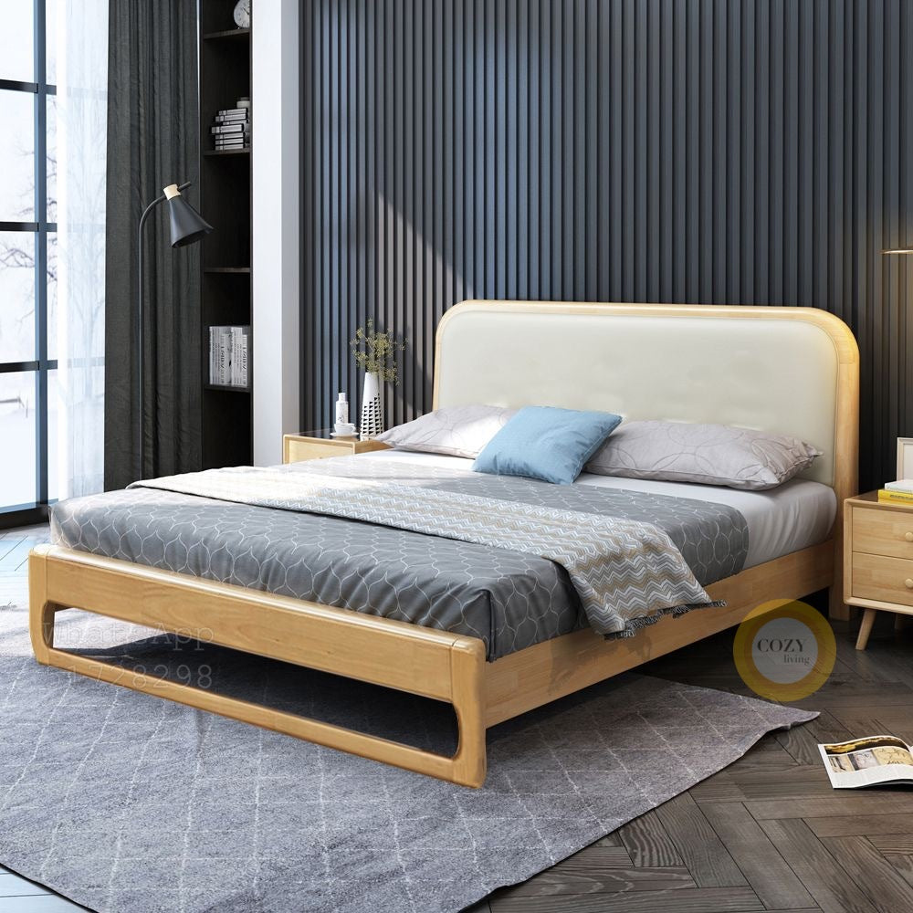 N004 solid wood bed 