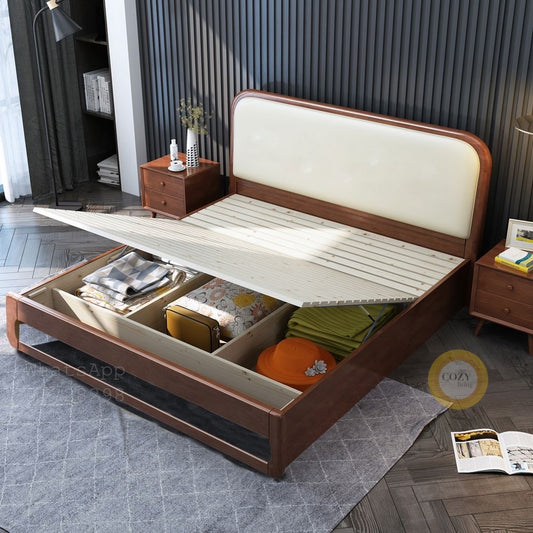 N004 solid wood bed 