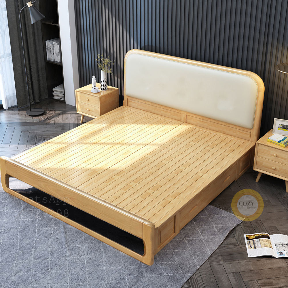 N004 solid wood bed 