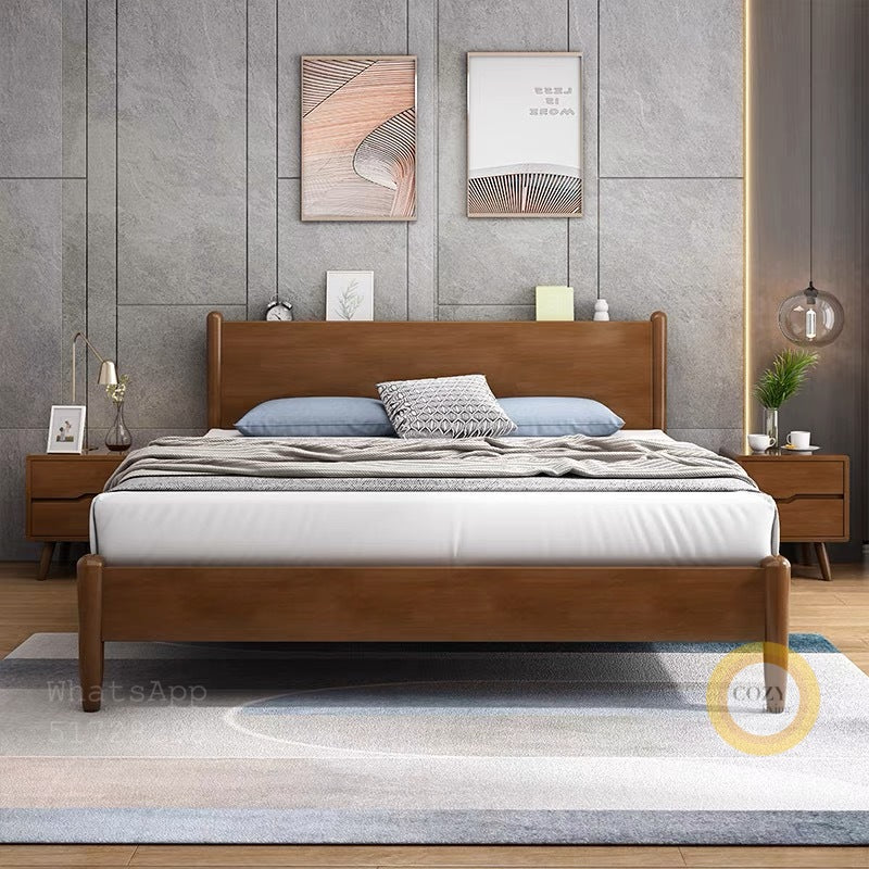 W12 Nordic solid wood bed 