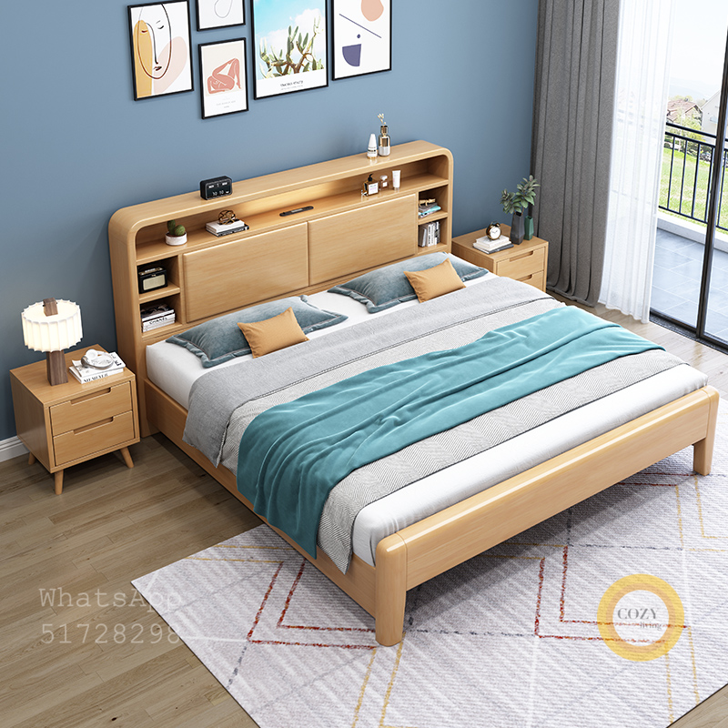 8117 solid wood bed 