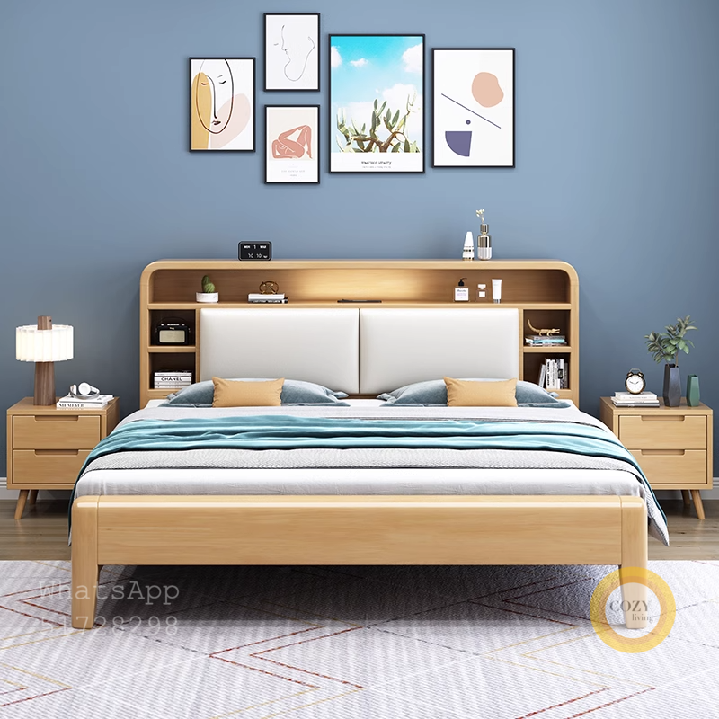 8117 solid wood bed 