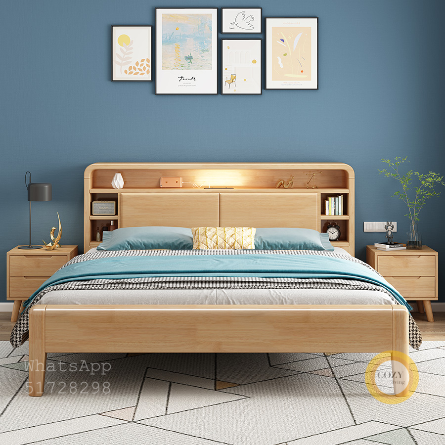 8117 solid wood bed 