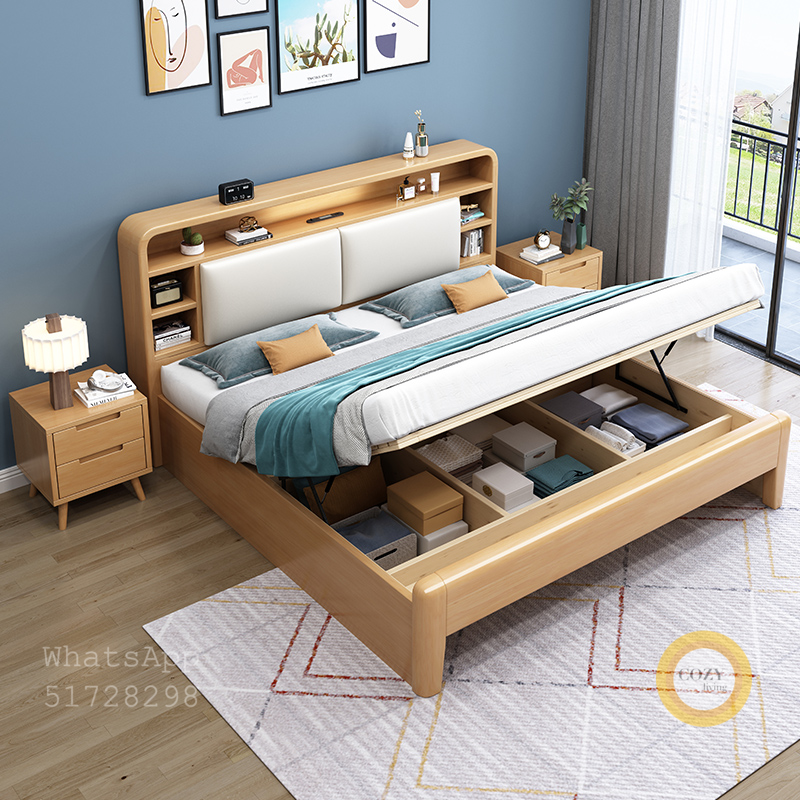 8117 solid wood bed 