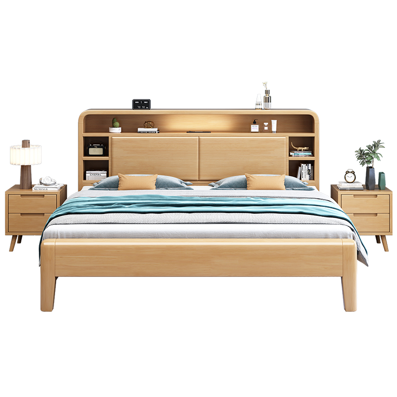 8117 solid wood bed 
