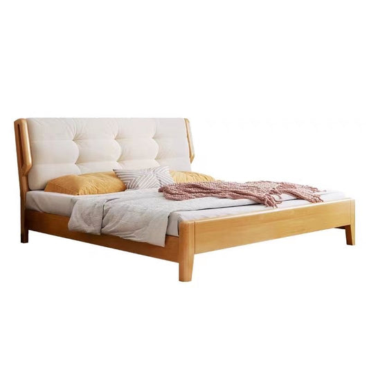 YF-106 Cloud cream style solid wood bed 