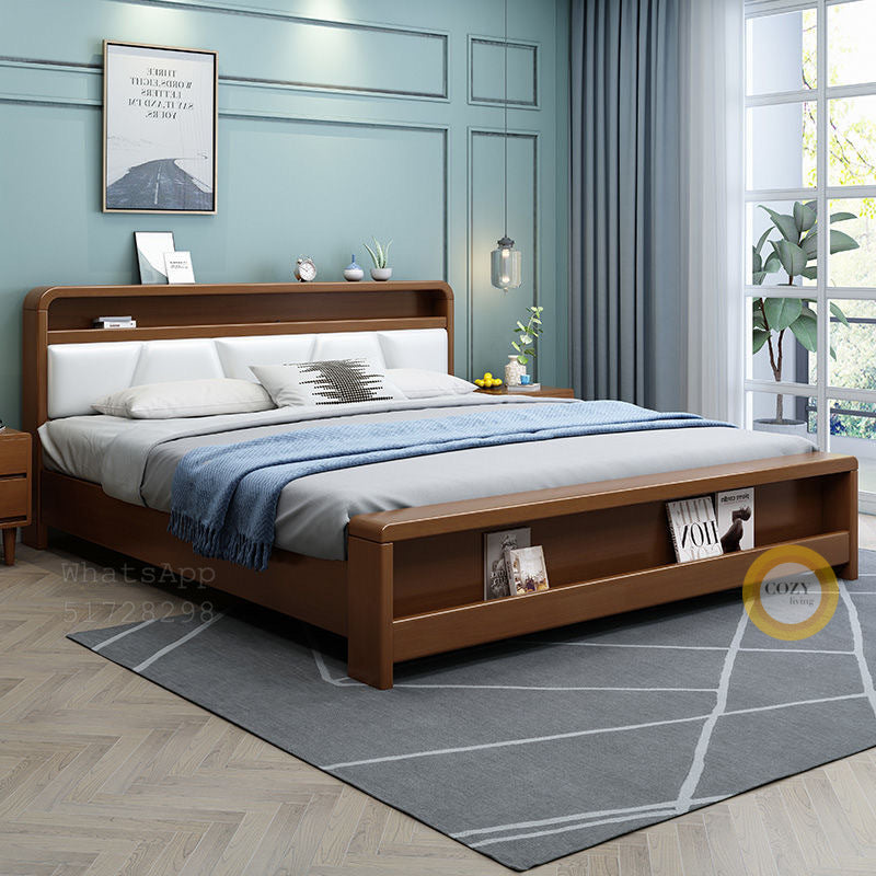 W08 Nordic solid wood bed 