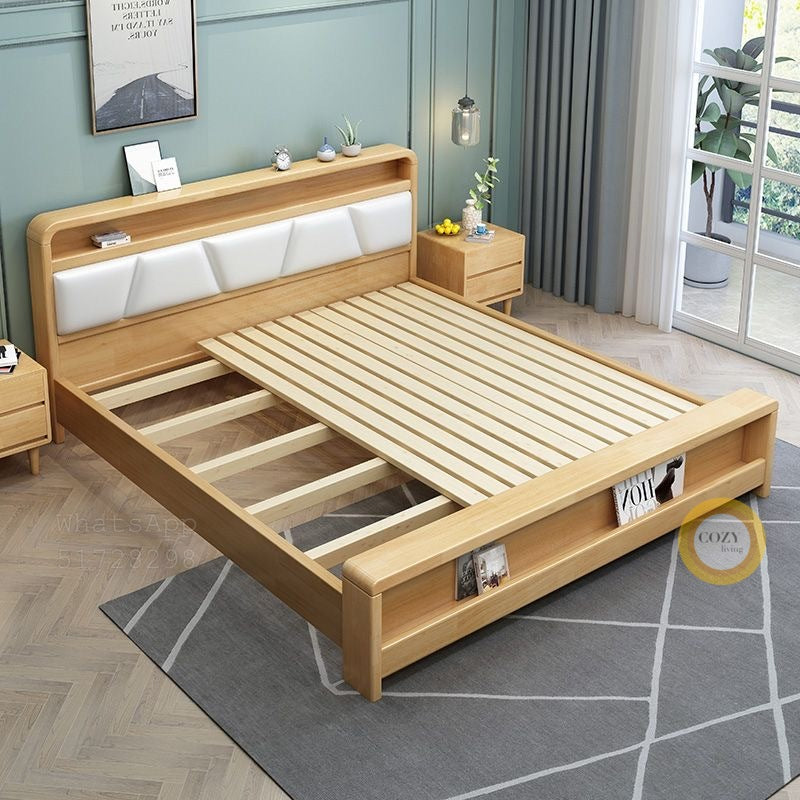 W08 Nordic solid wood bed 