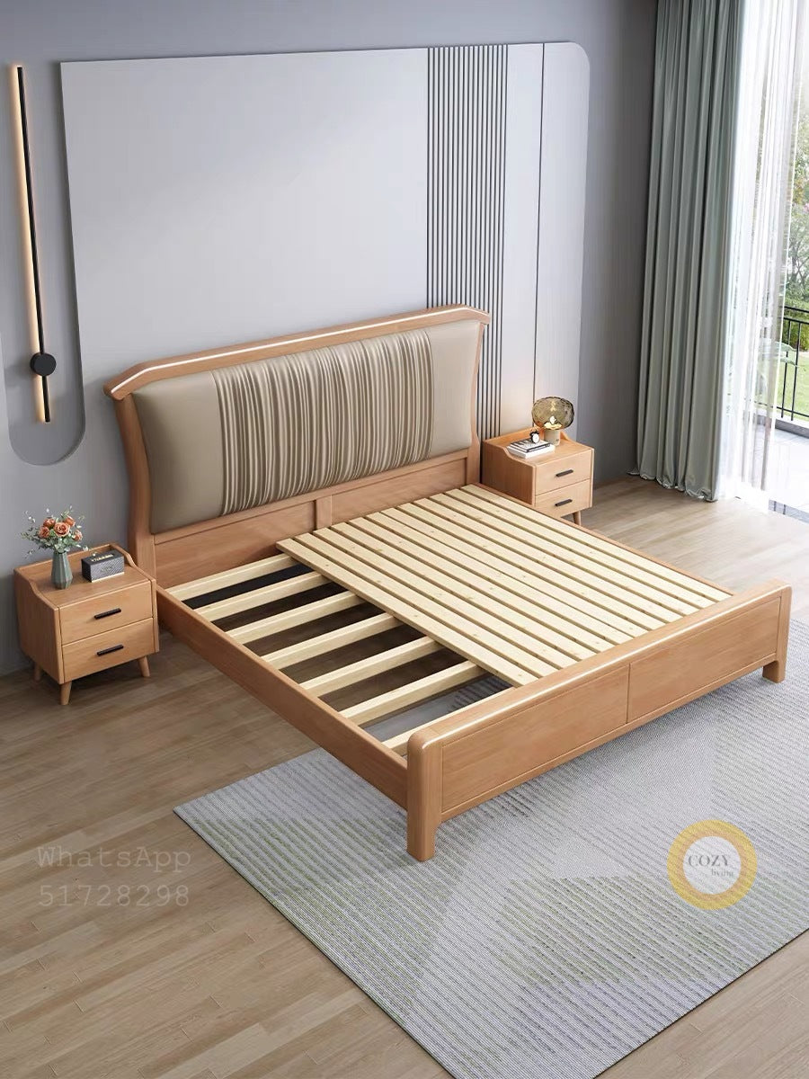 A001 solid wood bed – COZY LIVING, image size:900x1200