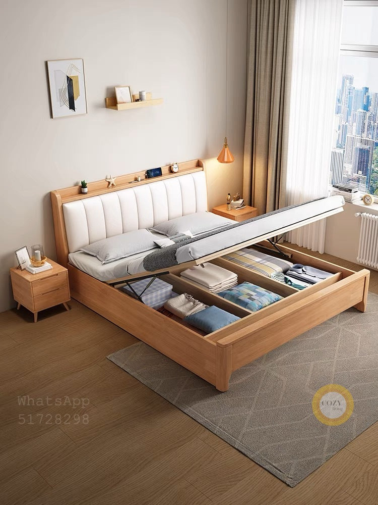 2113 solid wood bed 