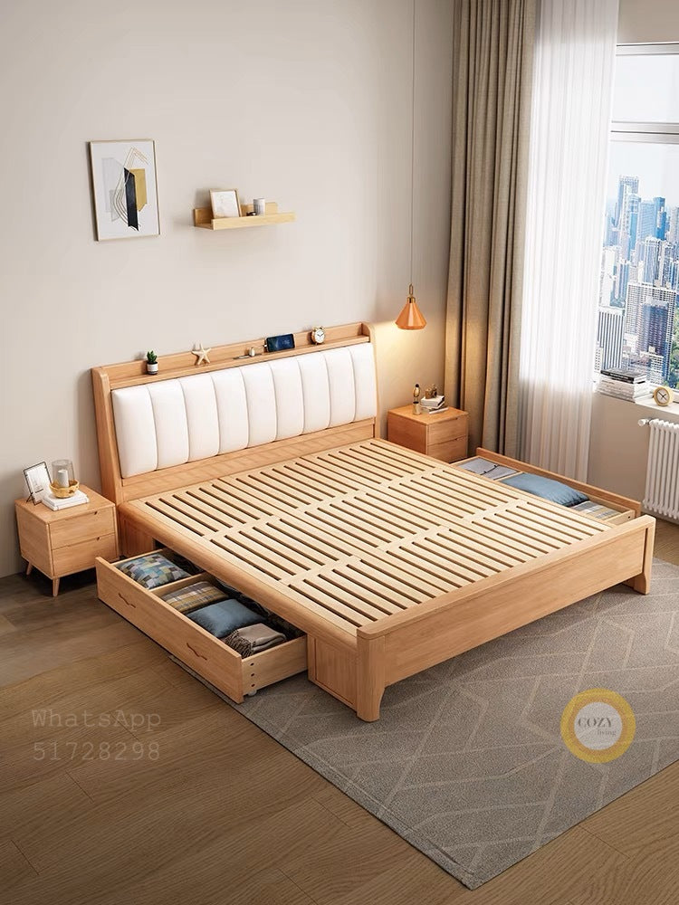 2113 solid wood bed 