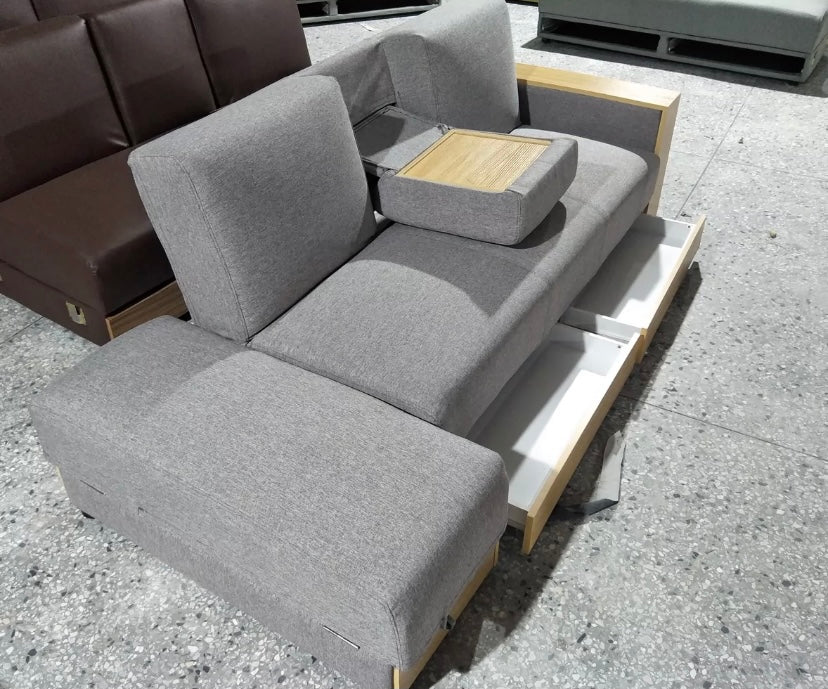 A225 FÖRTE Japanese-style multifunctional sofa bed with storage 