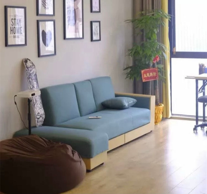 A225 FÖRTE Japanese-style multifunctional sofa bed with storage 