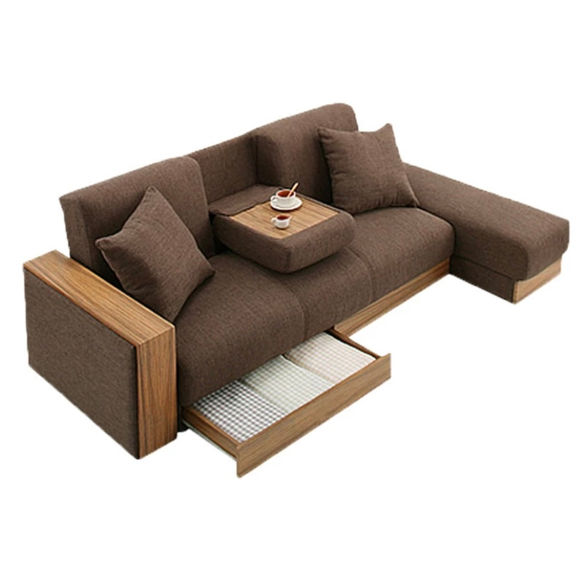 A225 FÖRTE Japanese-style multifunctional sofa bed with storage 