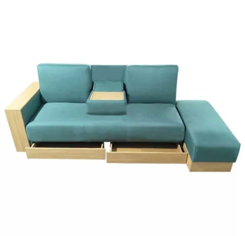 A225 FÖRTE Japanese-style multifunctional sofa bed with storage 