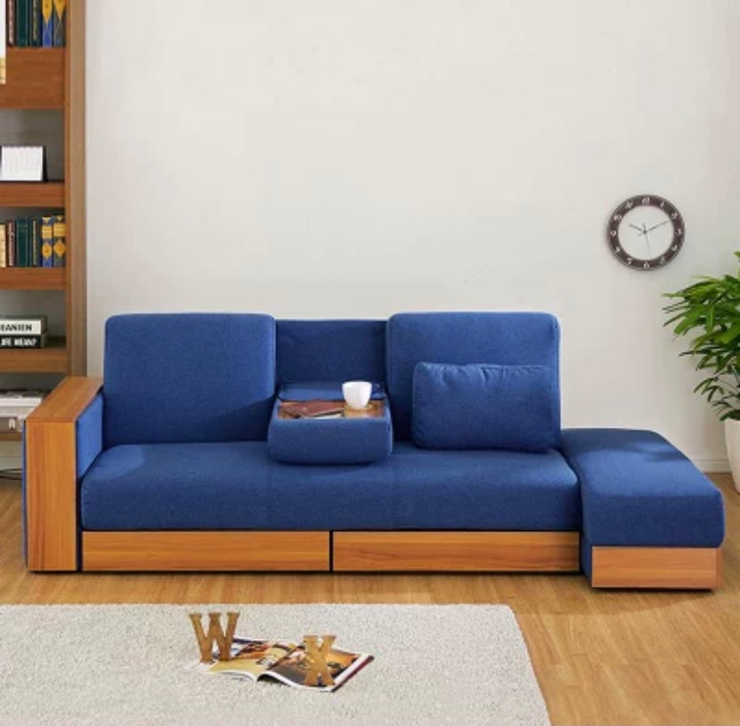 A225 FÖRTE Japanese-style multifunctional sofa bed with storage 