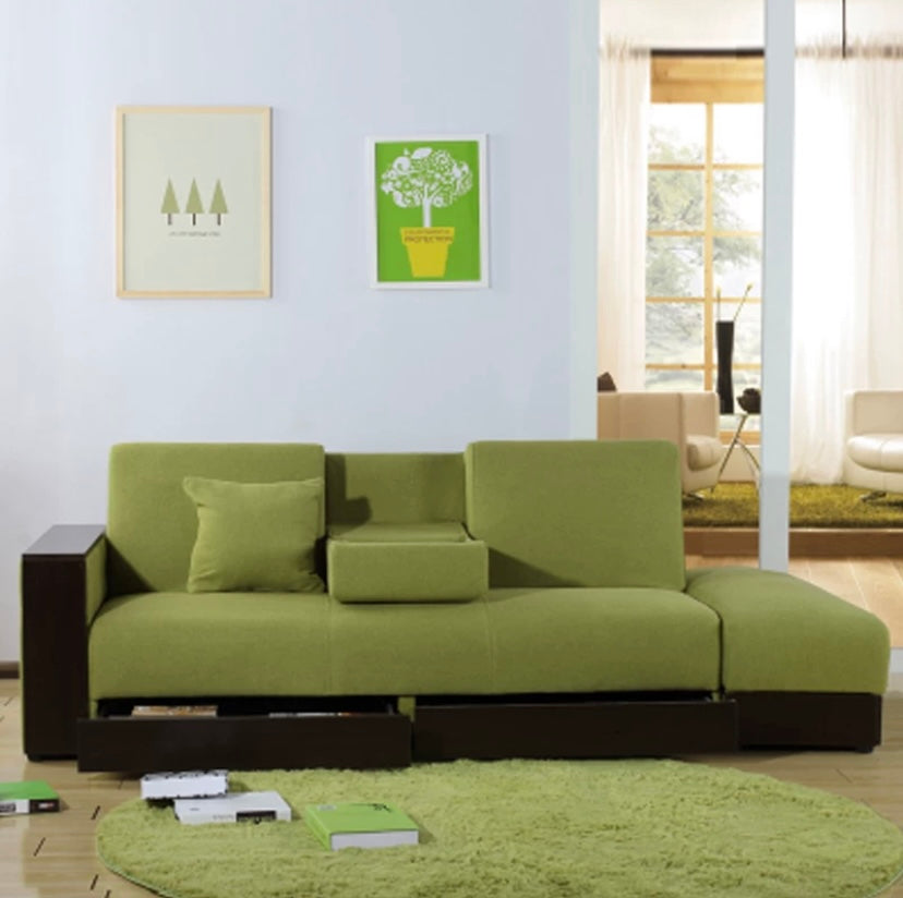 A225 FÖRTE Japanese-style multifunctional sofa bed with storage 