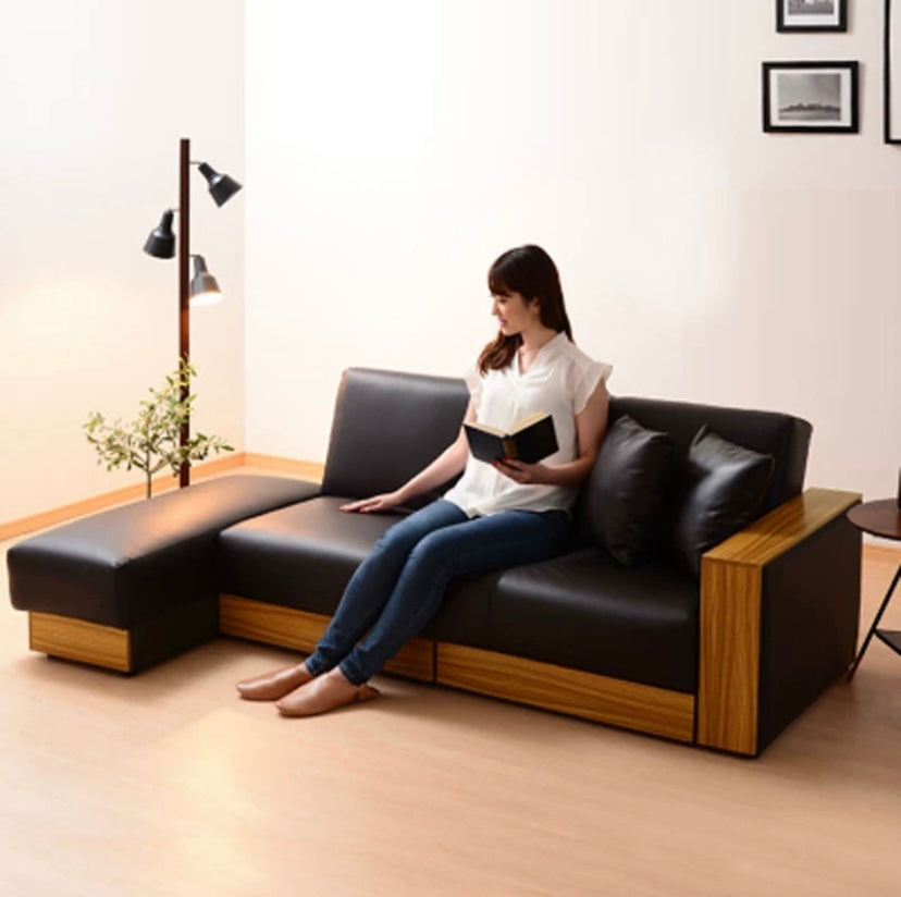 A225 FÖRTE Japanese-style multifunctional sofa bed with storage 