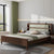 YF-1104 solid wood bed with USB socket 