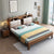 YF-A002 solid wood bed with USB socket/bedside lamp 