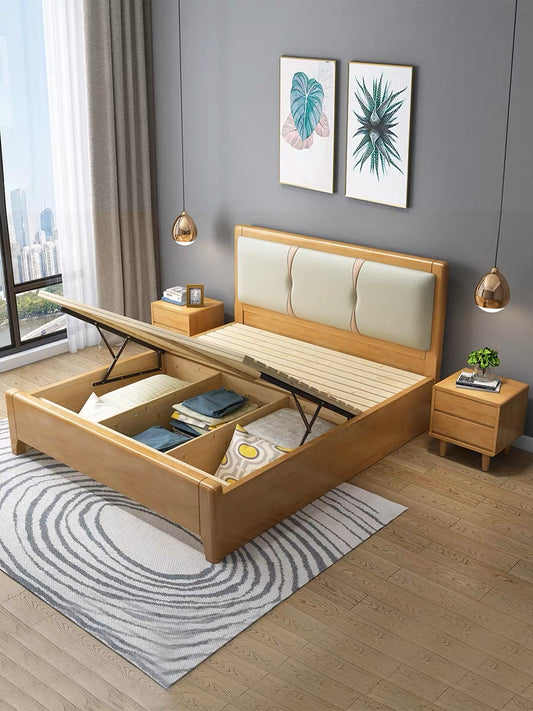 YF-802 Soft solid wood bed 