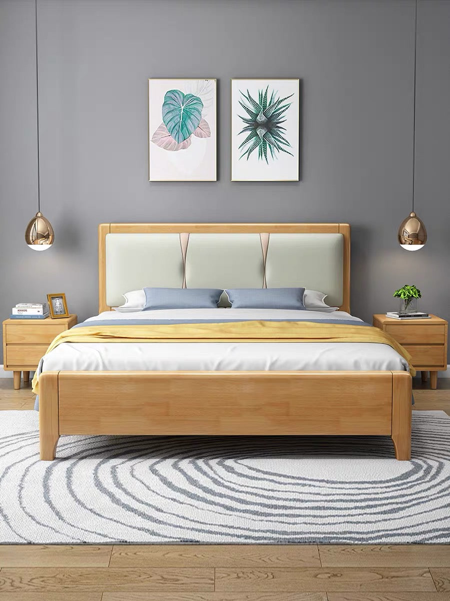 YF-802 Soft solid wood bed 