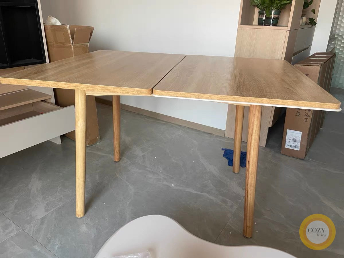 Solid wood folding dining table 2 