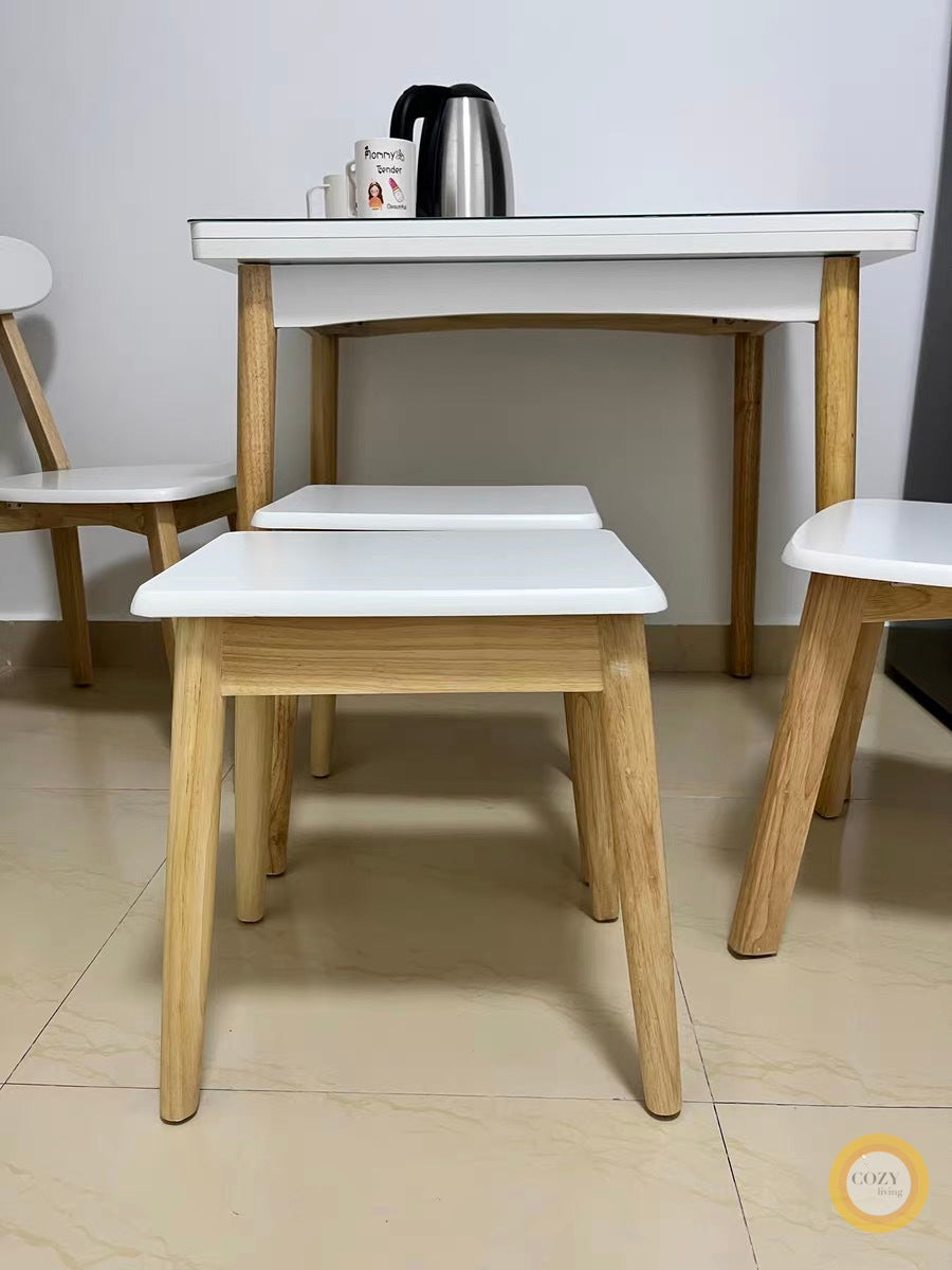 Solid wood folding dining table 2 