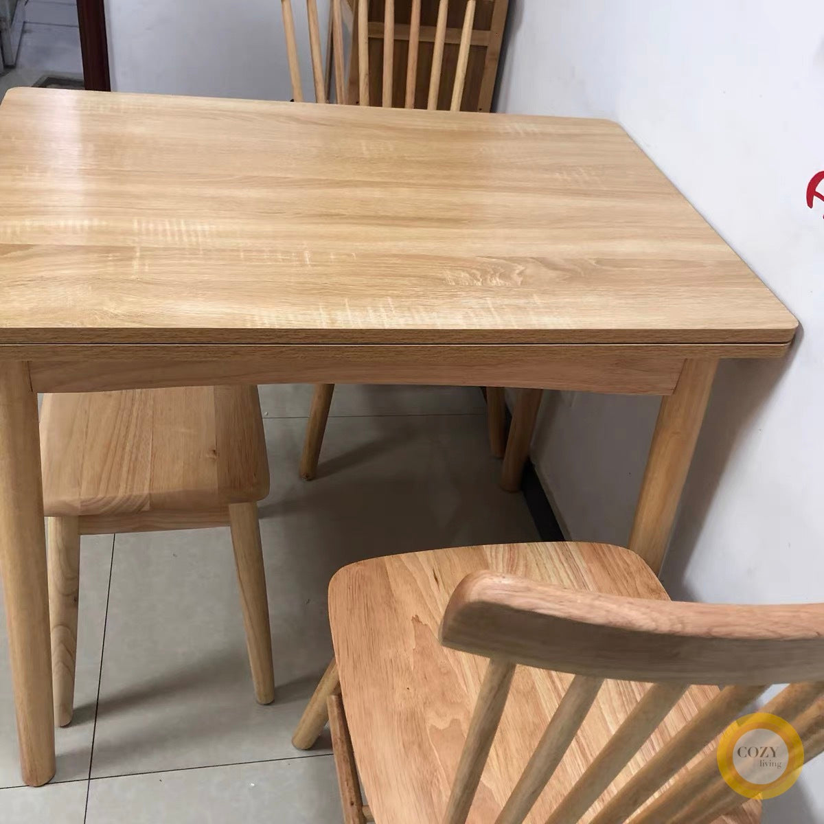 Solid wood folding dining table 2 