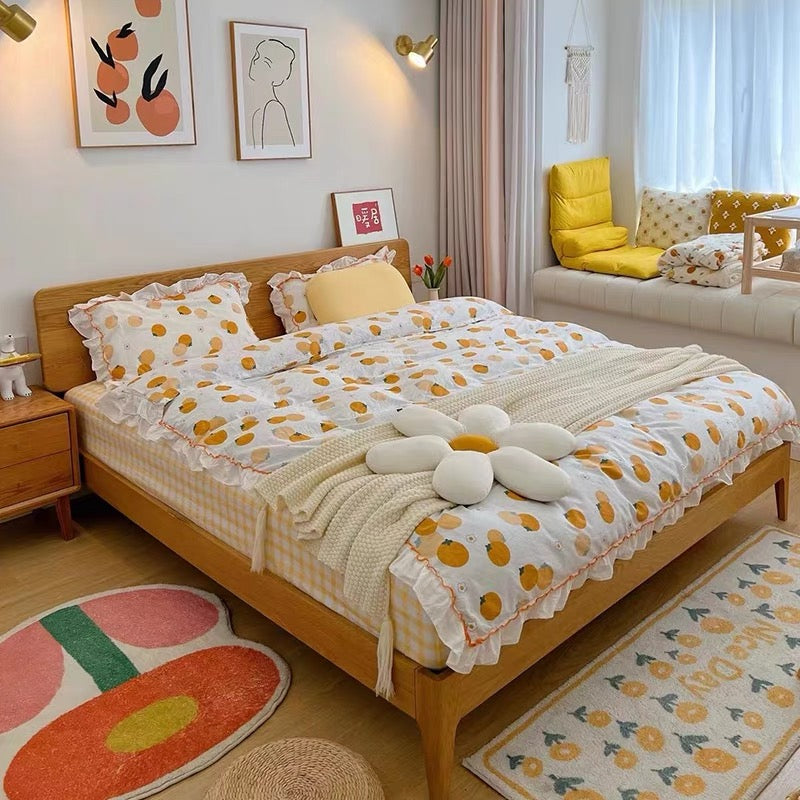107 solid wood bed 