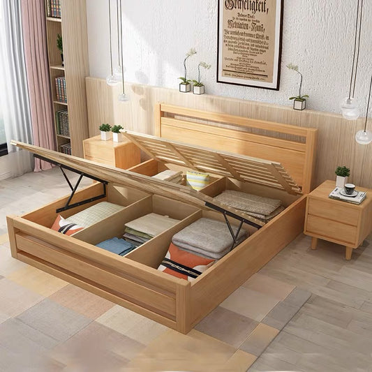 09 Japanese solid wood bed 