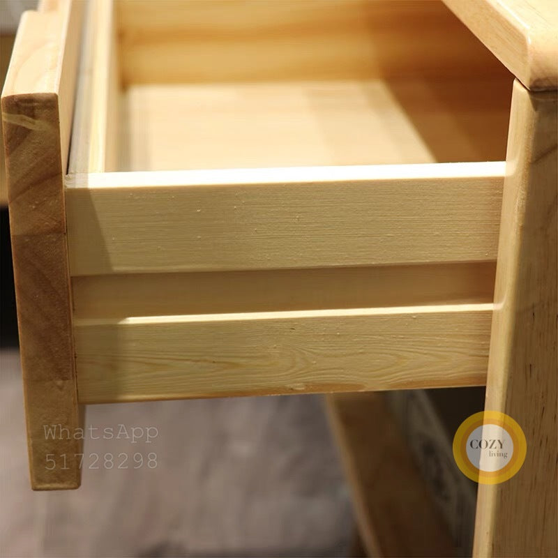 828 solid wood bedside table 