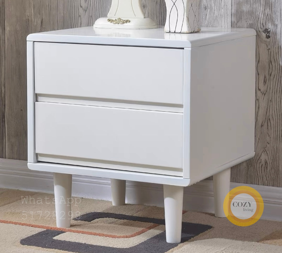 W22 solid wood bedside table 