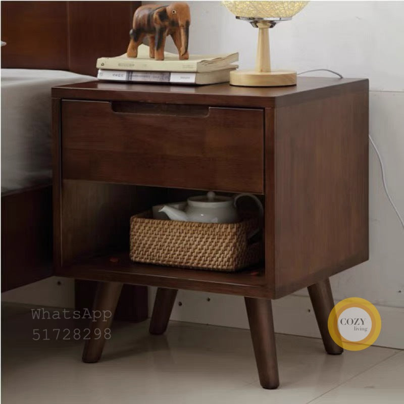 W21 solid wood bedside table 