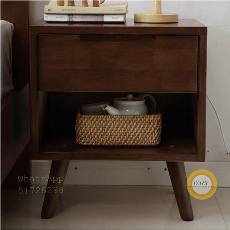 W21 solid wood bedside table 