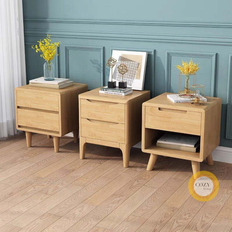 W21 solid wood bedside table 
